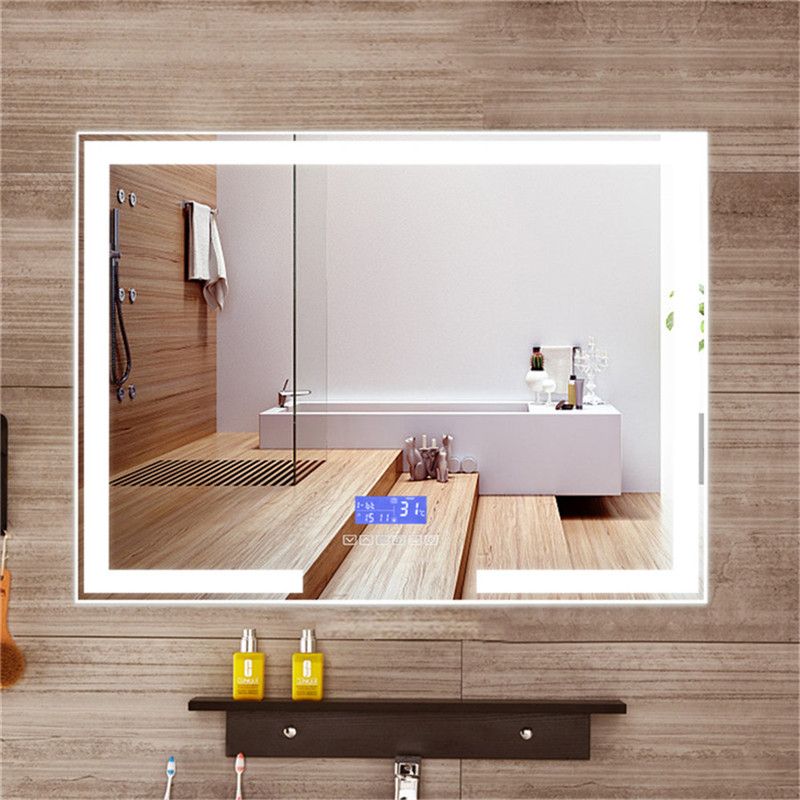 Hôtel Salle de bains antibrouillard lampe multicolore écran tactile Haut - parleur Bluetooth LED miroir
