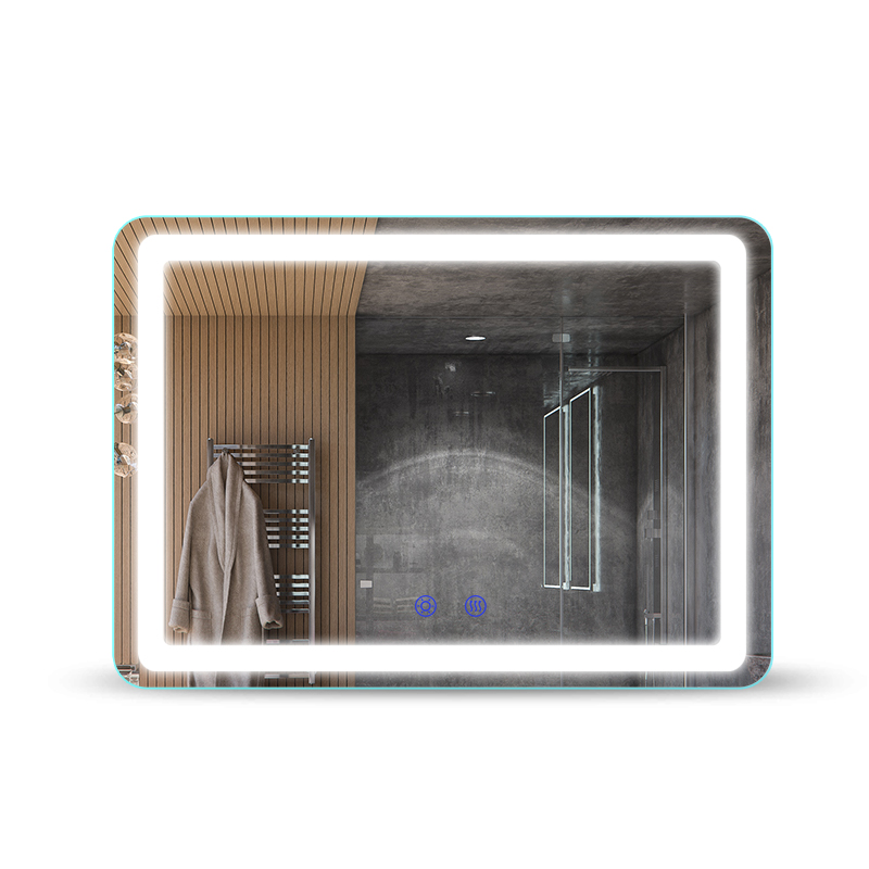 Les grands miroirs de salle de bain LED pleine longueur avec cadre noir autour du miroir lumineux pour le maquillage
